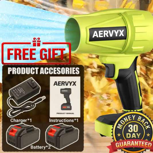 AERVYX StormPack – Cordless Leaf Blower + FREE Battery + FREE Charger